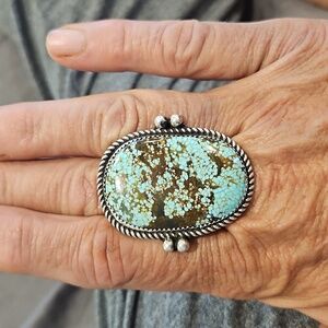 Native Statement And Adjustable Turquoise Ring